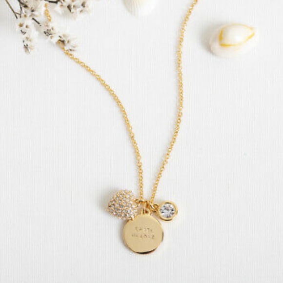 KATE SPADE • Gold Crazy In Love Pendant Necklace - Picture 4 of 4